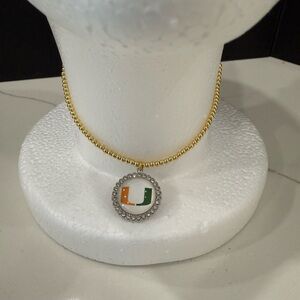 Alexandra Madison University of Miami necklace.